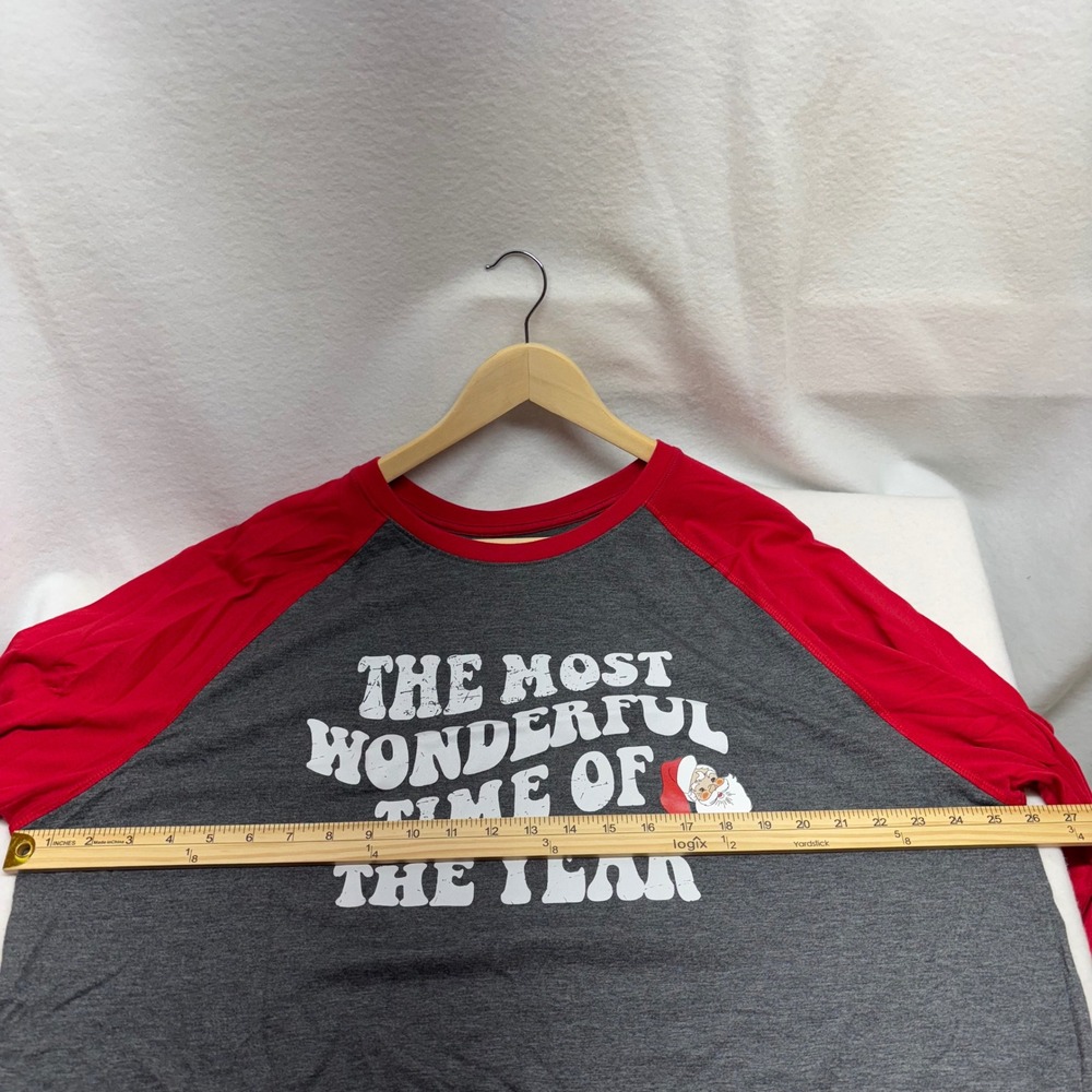 Athletic Works Performance Blend 3/4 Sleeves Santa 2XL Christmas - Picture 5 of 6